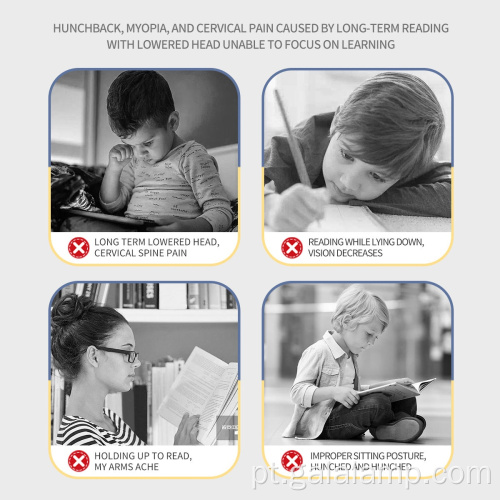 Lâmpada de mesa LED recarregável ajustável